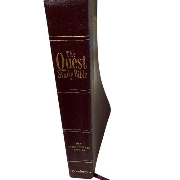 The Quest Study Bible  NIV Zondervan Bonded Leather Brown Comfort Print - Picture 3 of 7